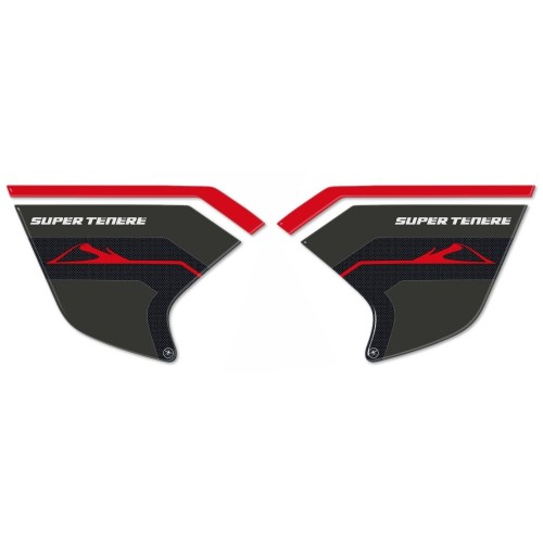3D MOTO SIDE PROTECTIONS compatible YAMAHA SUPER TENERE stickers gel rouge 2