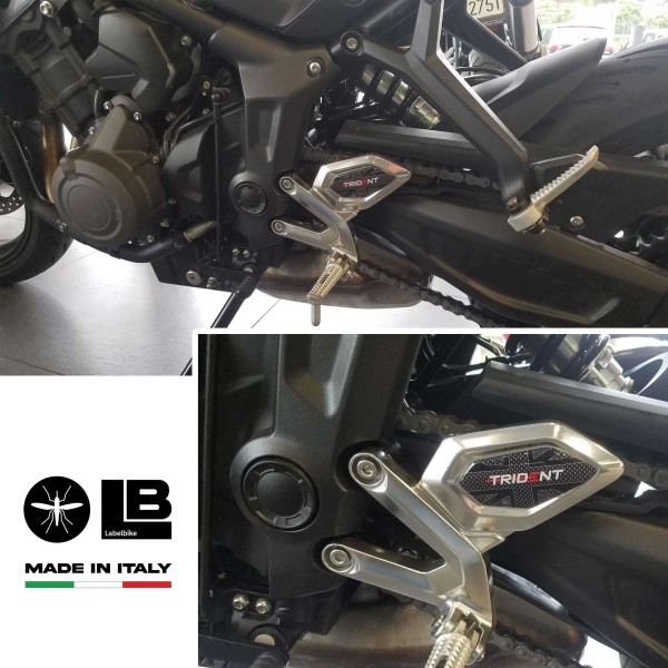 Adhesivos de resina 3D para taloneras compatibles con Triumph Trident de 2021-25