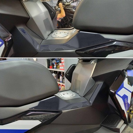 Pegatinas de gel de resina 3D Protectores laterales estribera compatible con BMW C400X