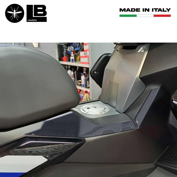 3D Harz Gel Aufkleber Seitenschützer Fußraste kompatibel mit BMW C400X