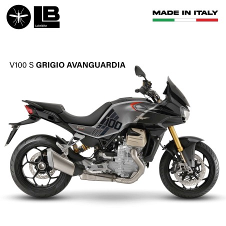 Adesivi laterali serbatoio compatibili con Moto Guzzi V100 Mandello 2022 - 2025