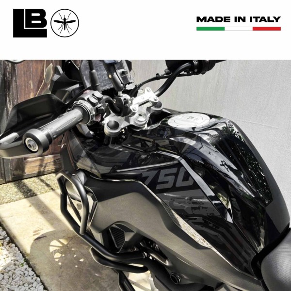 Adhesivos laterales para depósito de moto compatibles con Bmw F750GS F 850 GS Triple Negro