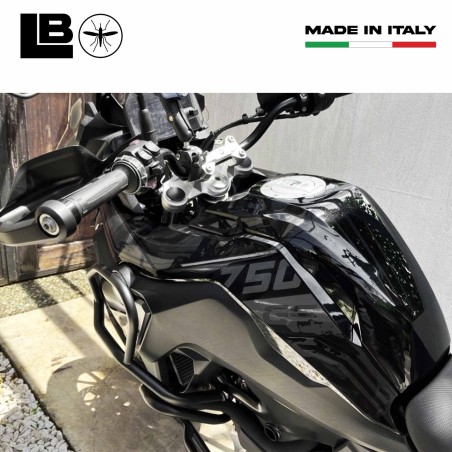 Motorbike Tank Side Stickers compatible with Bmw F750GS F 850 GS Triple Black