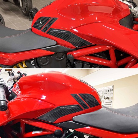 Motorrad Seite Tank Aufkleber kompatibel mit Ducati Supersport 939 2017-2020