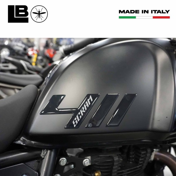 Tank side protection stickers compatible with Royal Enfield Scram 411