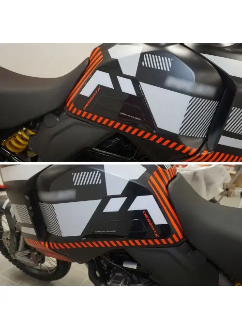 Adesivi Protezioni laterali serbatoio moto compatibili con Ducati DesertX 2023