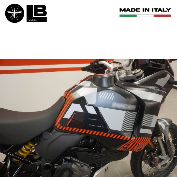 Autocollants Protections latérales de réservoir moto compatibles avec Ducati DesertX 2023-5