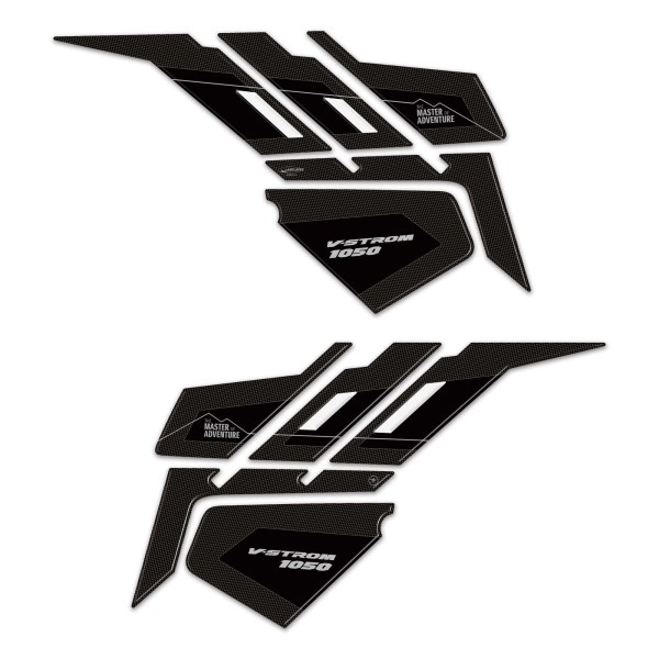Motorbike side tank protector stickers compatible with Suzuki V-Strom 1050