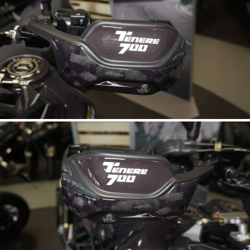 Stickers de protection de garde-mains compatibles avec Yamaha Tenere 700 World Raid - Noir