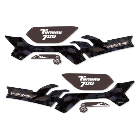 Stickers de protection de garde-mains compatibles avec Yamaha Tenere 700 World Raid - Noir
