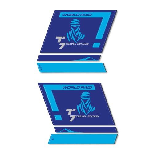 Pegatinas de gel de resina 3D Bolsas laterales de moto compatibles con Yamaha Tenere 700 2022 2