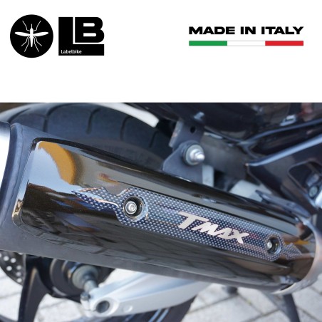 Klebender 3D Ergal-Auspuffschutz für Yamaha Tmax 500-530 ab 2008-16