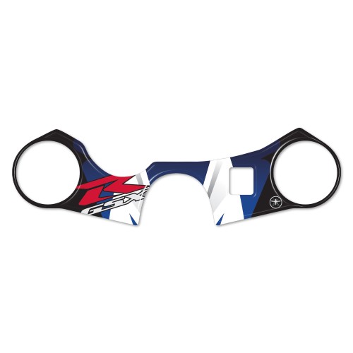 ADHESIVE 3D PROTECTION DE PLATEAU DE DIRECTION GSXR COMPATIBLE AVEC SUZUKI GSX-R 2006-16 Bleu 2