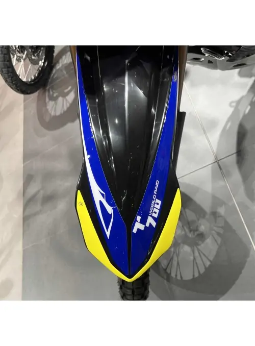 Adesivo 3D Parafango alto compatibile con Yamaha Tenere 700 World Raid - Blu