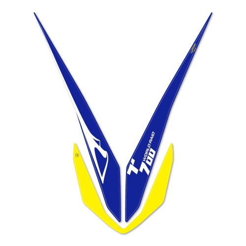 Autocollant 3D High wing compatible avec Yamaha Tenere 700 World Raid - Bleu 2