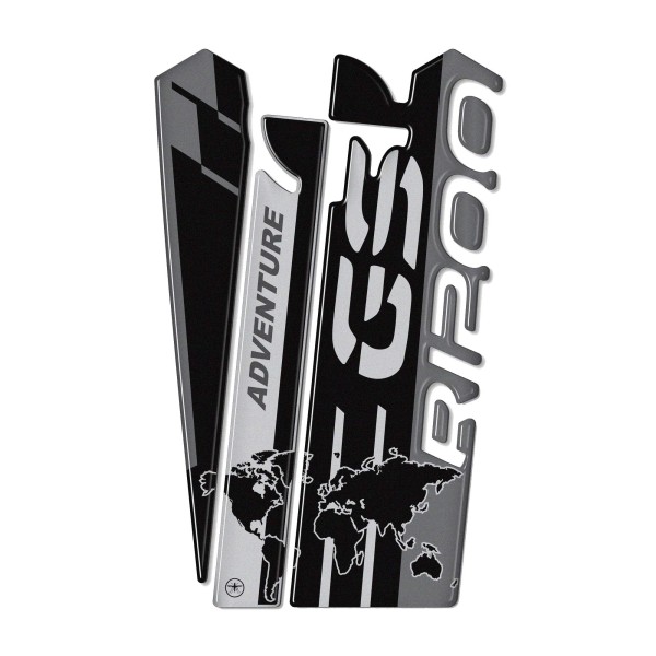 Adhesivo protector de depósito 3D compatible con moto BMW R 1200 GS Adventure 2013-2018.