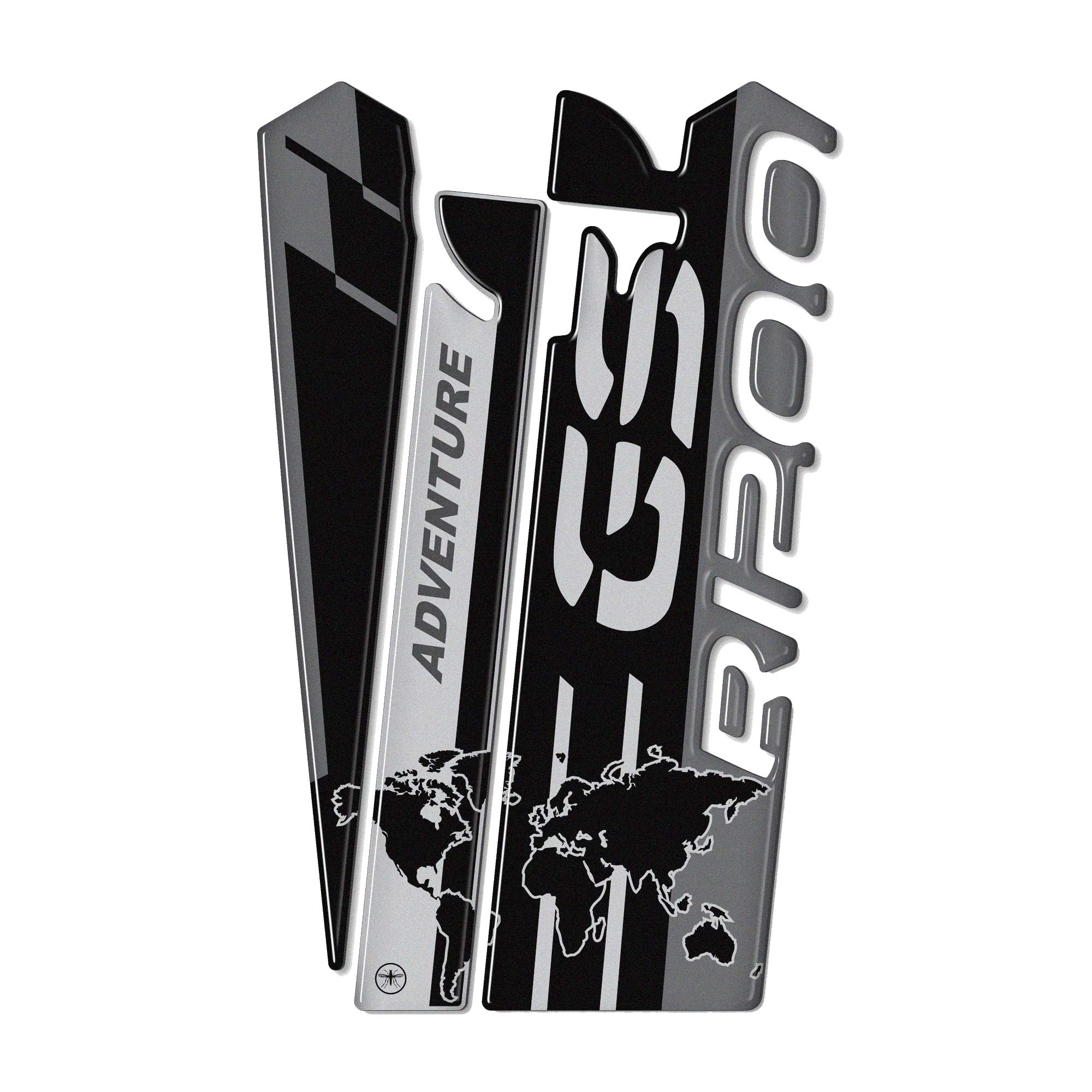 Paraserbatoio Adesivo Per BMW R1200 GS 2013-2019 - Effetto 3D Resinato, Colore Nero - Foto 6