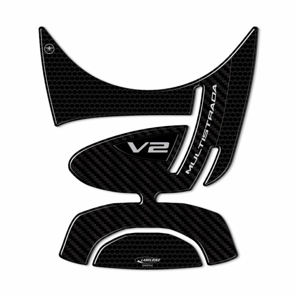 3D Tank Guard sticker compatible with Ducati Multistrada V2 950 motorbike 2022