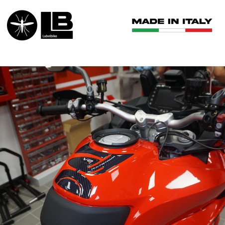 3D Tank Guard Aufkleber kompatibel mit Ducati Multistrada V2s 950 Motorrad 2022