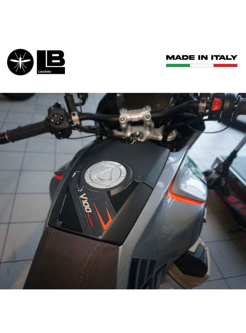 Adesivi 3D compatibili con Moto Guzzi V100 Mandello 2023 Marina Tappo  Serbatoio