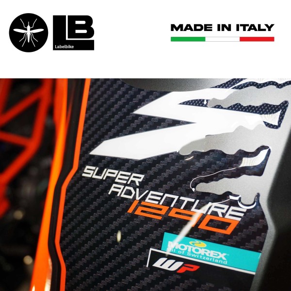 3D Tank Guard Sticker compatible with KTM 1290 Super Adventure S motorbike 2021-24