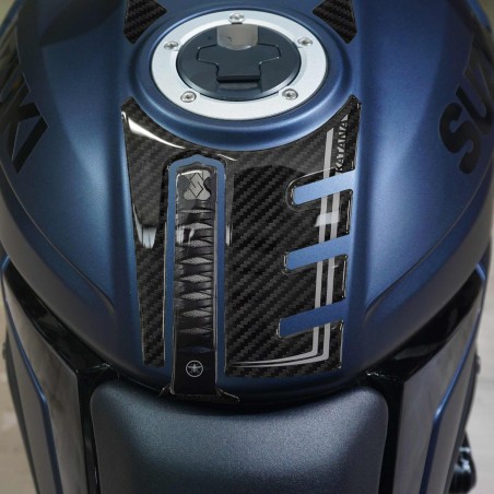 Pegatina 3D protector depósito moto compatible con Suzuki Katana 2019-2023 Gris