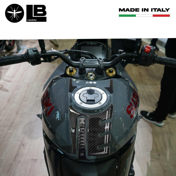 Sticker 3D protecteur de réservoir de moto compatible avec Suzuki Katana 2019-2023 Gris