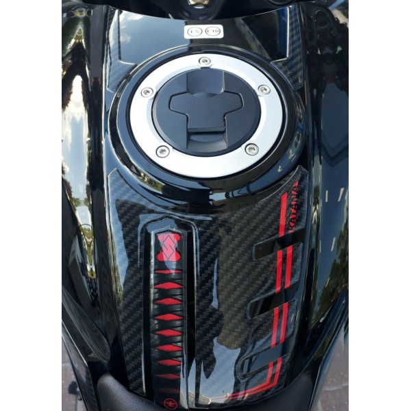 Sticker 3D protecteur de réservoir de moto compatible avec Suzuki Katana 2019-2023 Rouge