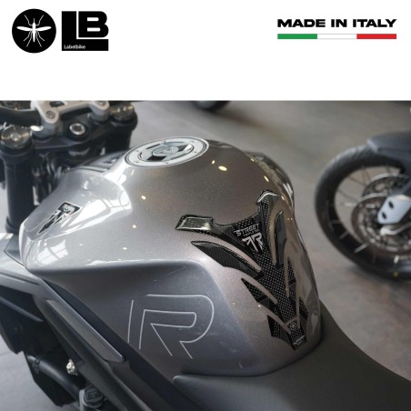 Pegatina 3D protector de depósito de moto compatible con Triumph Street Triple 765 R 2023