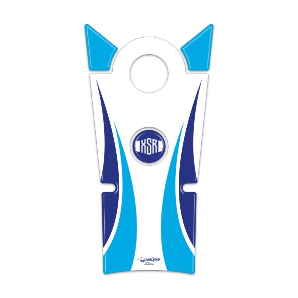 Sticker 3D Protège réservoir moto compatible avec Yamaha XSR700 Historic White 2022