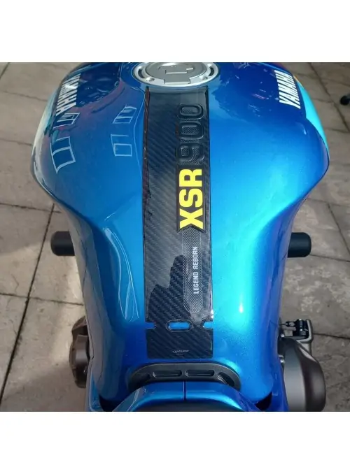 Adesivo 3D Paraserbatoio moto compatibile con Yamaha XSR900 2022 - giallo