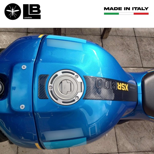 3D-Aufkleber Motorrad-Tankschutz passend für Yamaha XSR900 2022 - gelb