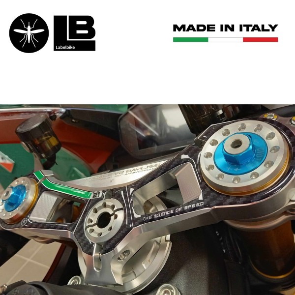 Placa de horquilla de dirección 3D adhesiva compatible con Ducati Panigale V2 Bayliss