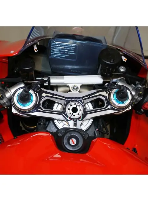 Adesivo 3D Piastra Forcella Sterzo compatibile con Ducati Panigale V4 2018-2023