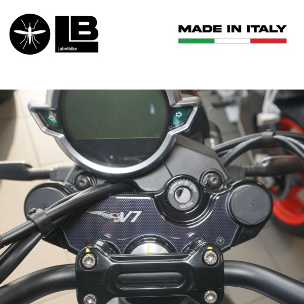 Adhesive 3D Steering Fork Plate compatible with Moto Guzzi V7 Stone and Special