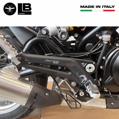 Autocollant 3D Protecteur de talon moto compatible avec Benelli Leoncino 500