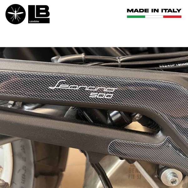 Autocollant 3D Protecteur de talon moto compatible avec Benelli Leoncino 500