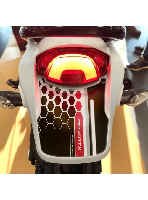 Adesivo 3D Protezione codino posteriore moto compatibile con Ducati DesertX