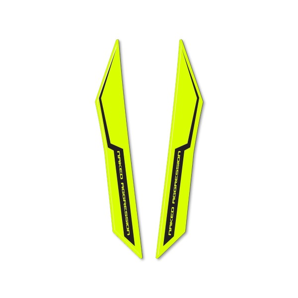 Adhesive 3D Fender Protection Yellow FLUO compatible with Suzuki GSX-S 2021-23