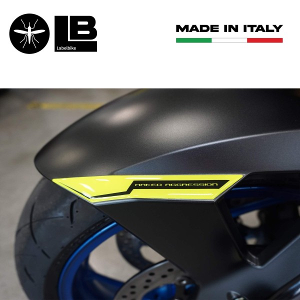 Adhésif 3D Protection d'aile Jaune FLUO compatible avec Suzuki GSX-S 2021-23