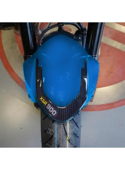 Adesivo 3D Protezione parafango moto compatibile con Yamaha XSR900 2022 giallo