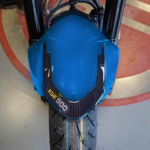 Adesivo 3D Protezione parafango moto compatibile con Yamaha XSR900 2022 giallo