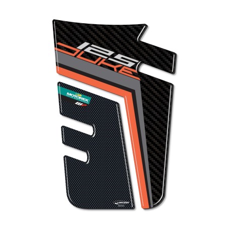 Pegatina 3D Tank Guard compatible con las motos Ktm Duke 125 2017-2023.