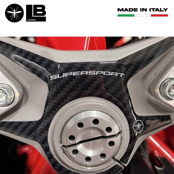 Adhesive 3D Fork Plate Protection compatible with Ducati Supersport bikes