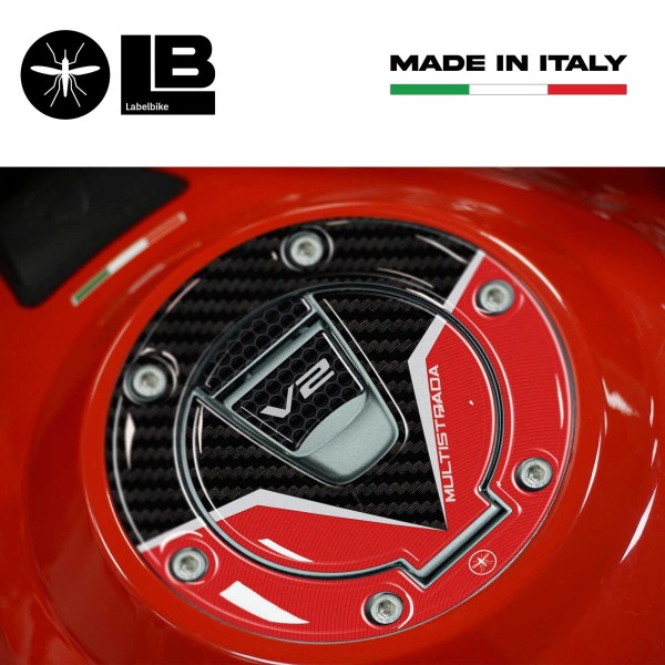 Autocollant 3D de protection du capot Keyless compatible avec Ducati Multistrada V2 2022