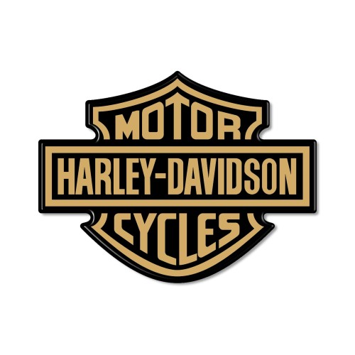 ADHESIVO 3D STEM LOGO Tanque compatible MOTO HARLEY DAVIDSON 95x70 Oro