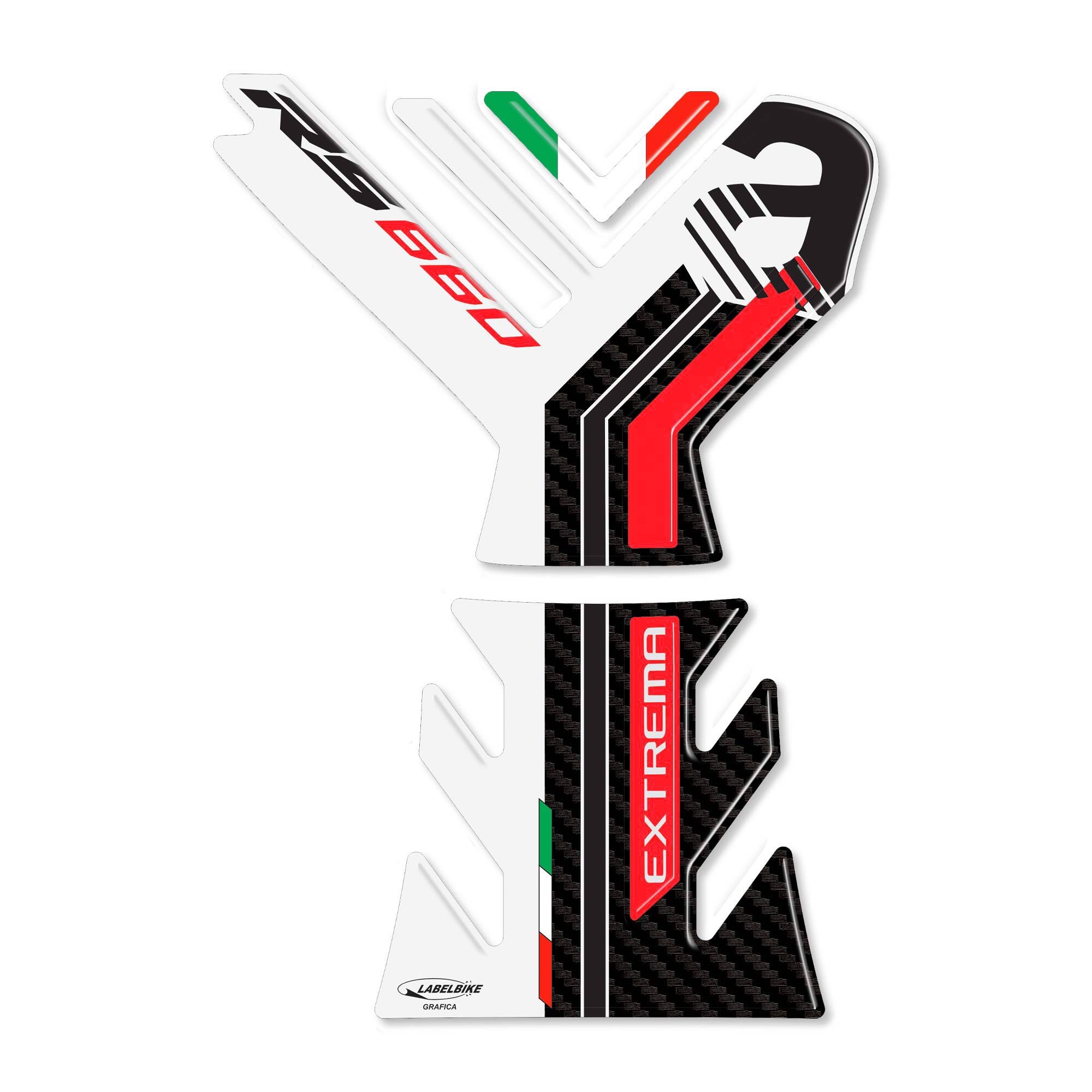 PARASERBATOIO ADESIVO, TANKPAD, TANKSCHUTZ, PROTECTION DE RESEVOIR, RESINATO EFFETTO 3D Compatibile Con CAGIVA MITO V1 : : Auto