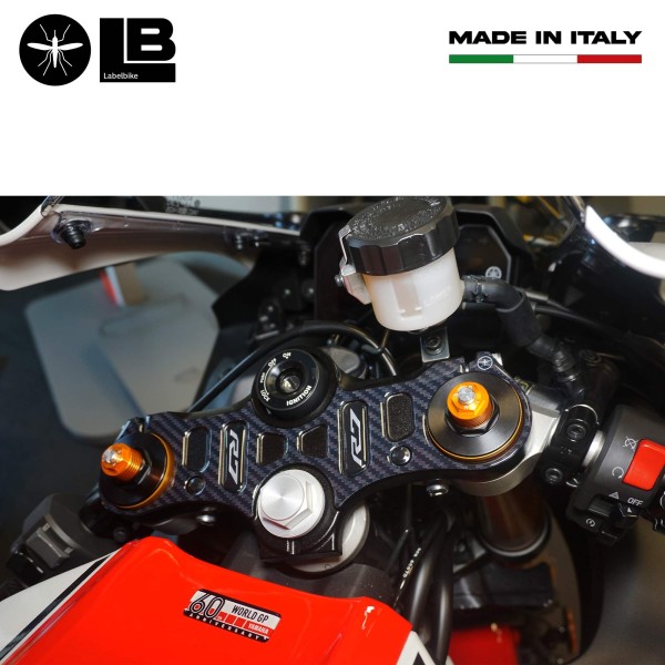 3D-Klebe-Lenkungsgabel-Schutzplatte kompatibel mit Yamaha R7 2021-25