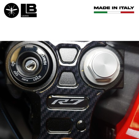 3D-Klebe-Lenkungsgabel-Schutzplatte kompatibel mit Yamaha R7 2021-25