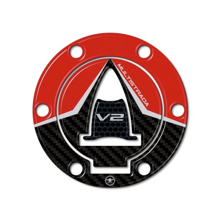 Adhesivo protector de tapón de depósito 3D compatible con Ducati Multistrada V2 2022